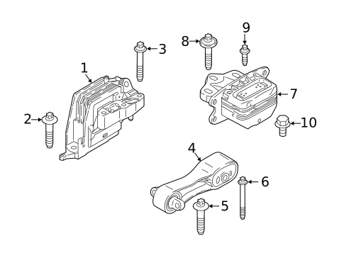 Engine & Trans Mounting for 2019 BMW X1 #0