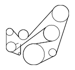 LFG115909B - Cooling System: Serpentine Belt for Mazda Image