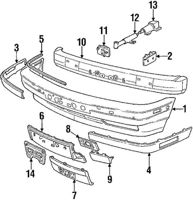 51111944630 - Body: Bumper Cover for BMW Image