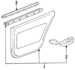 6763006130B0 - Body: Rear Door Trim for Toyota Image image