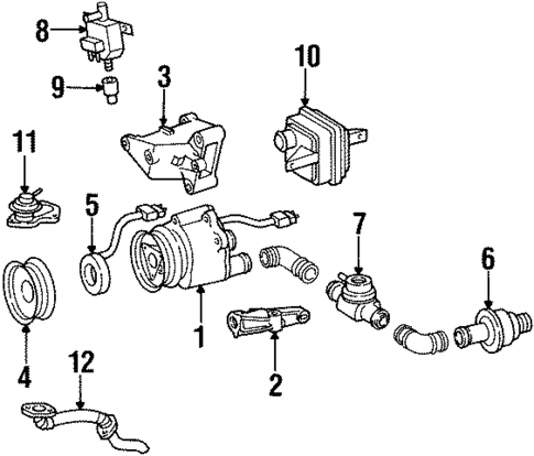 Emission Components for 1993 Mercedes-Benz 600SL #0