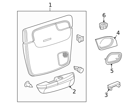 Interior Trim - Rear Door for 2004 Isuzu Ascender #0