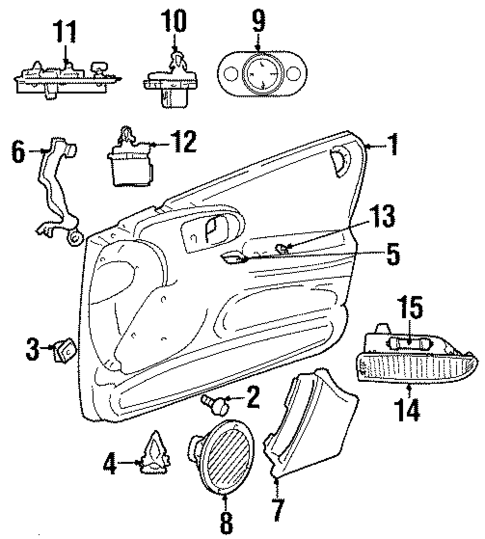 Interior Trim - Front Door for 2000 Chrysler LHS #0