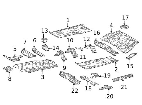 Floor & Rails for 2011 Lexus HS250h #0