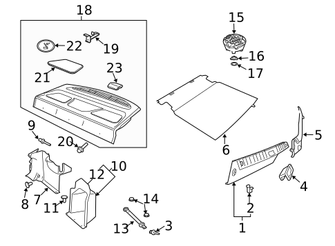 Interior Trim - Rear Body for 2008 Saab 9-3 #0