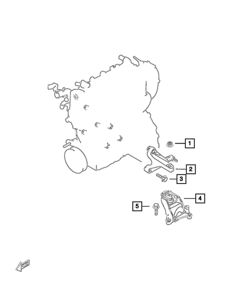 Engine Mounting for 2017 Fiat 124 Spider #1