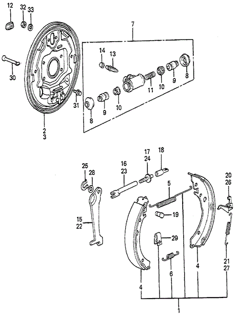Rear Brake Shoe for 1984 Honda Accord #0