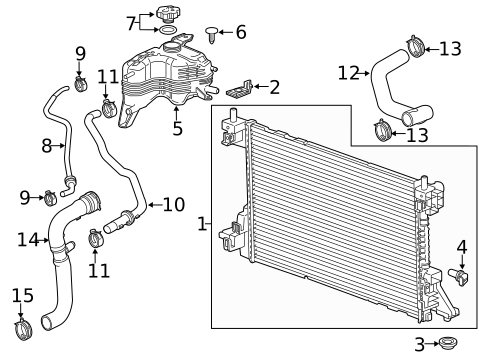Radiator & Components for 2019 Chevrolet Silverado 1500 #7