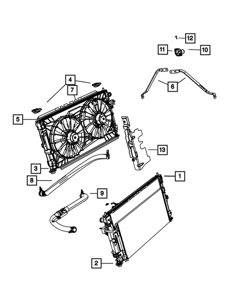 Radiator and Related Parts for 2007 Chrysler Sebring #1