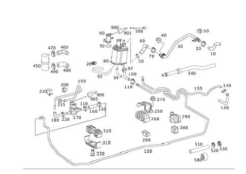 Fuel Lines and Breather Usa for 2007 Mercedes-Benz SL55 AMG #0