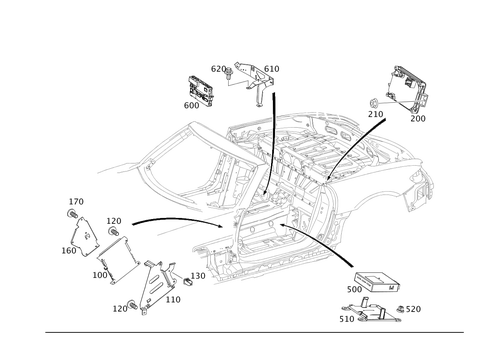 Control Units, Fuse Boxes and Relays in Interior for 2015 Mercedes-Benz SLS AMG #0