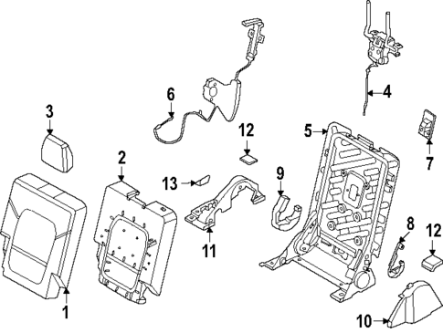 Rear Seat Components for 2021 Ford Bronco #2