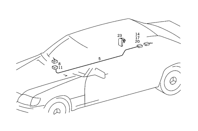 1405402810 - Electrical Equipment and Instruments: Line for Mercedes-Benz: 400SE, 400SEL, 500SEC, 500SEL, S420 Image image