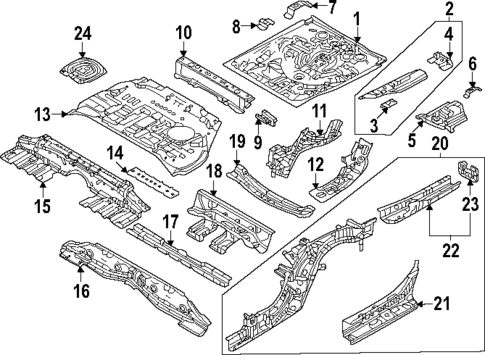 Rear Floor & Rails for 2025 Mazda CX-70 #0