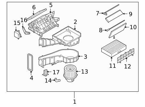 Blower Motor & Fan for 2004 Kia Amanti #0