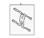 LR157457 - Brakes: Disc Brake Anti-Rattle Clip for Land Rover: Defender 110, Range Rover, Range Rover Sport Image