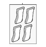 LR180976 - Brakes: Brake Pads for Land Rover: Range Rover, Range Rover Sport Image