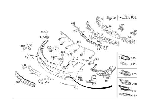 Front Bumper for 2012 Mercedes-Benz C250 #0