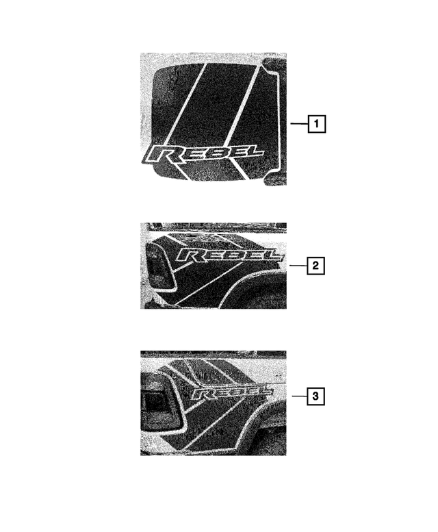 68456718AB - Exterior Ornamentation: Hood Decal for Mopar Image