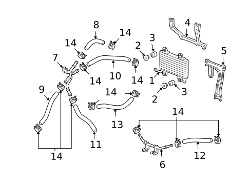 Trans Oil Cooler for 2009 Acura RDX #0