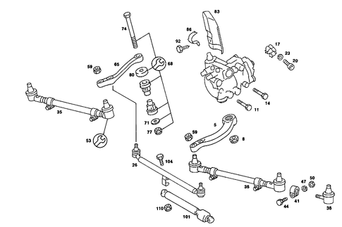 Steering Linkage for 1986 Mercedes-Benz 560SL #1