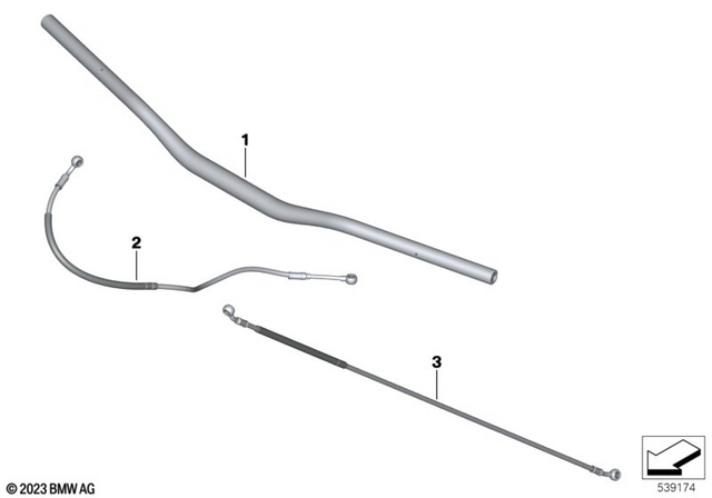 77235A7A240 - : Brake Hose                for BMW-Motorrad Image