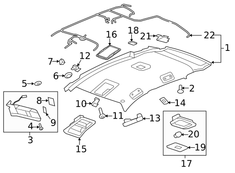 Interior Trim - Roof for 2014 Chevrolet Captiva Sport #0
