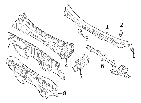 Cowl for 2002 Mitsubishi Montero #0