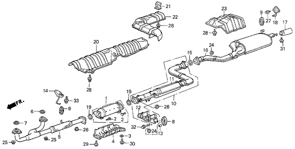 Exhaust System for 1990 Acura Legend #0