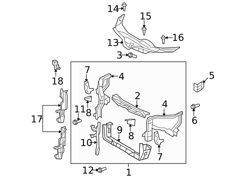 Radiator Support for 2012 Toyota Venza #0