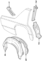 E5AZ5427801A - Body: Wheelhouse Brace for Ford: LTD, LTD Crown Victoria | Mercury: Grand Marquis, Marquis Image