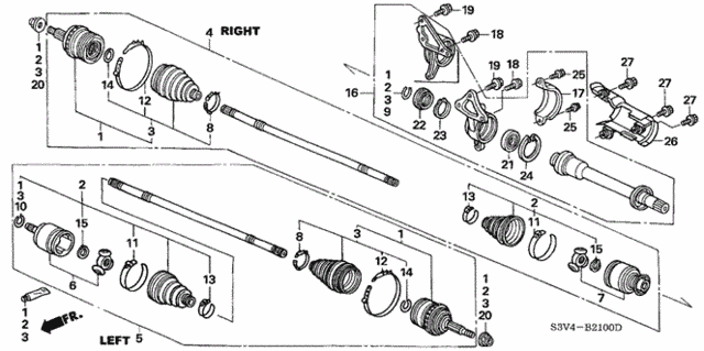 Driveshaft - Half Shaft for 2006 Acura MDX #0