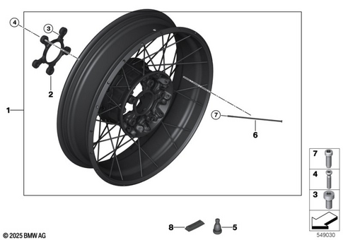 Spoke Wheel for 2025 BMW-Motorrad R 12 G/S #0