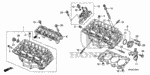 12100R70305 - Engine: CYLINDER HEAD ASSY., FR. for Honda Image