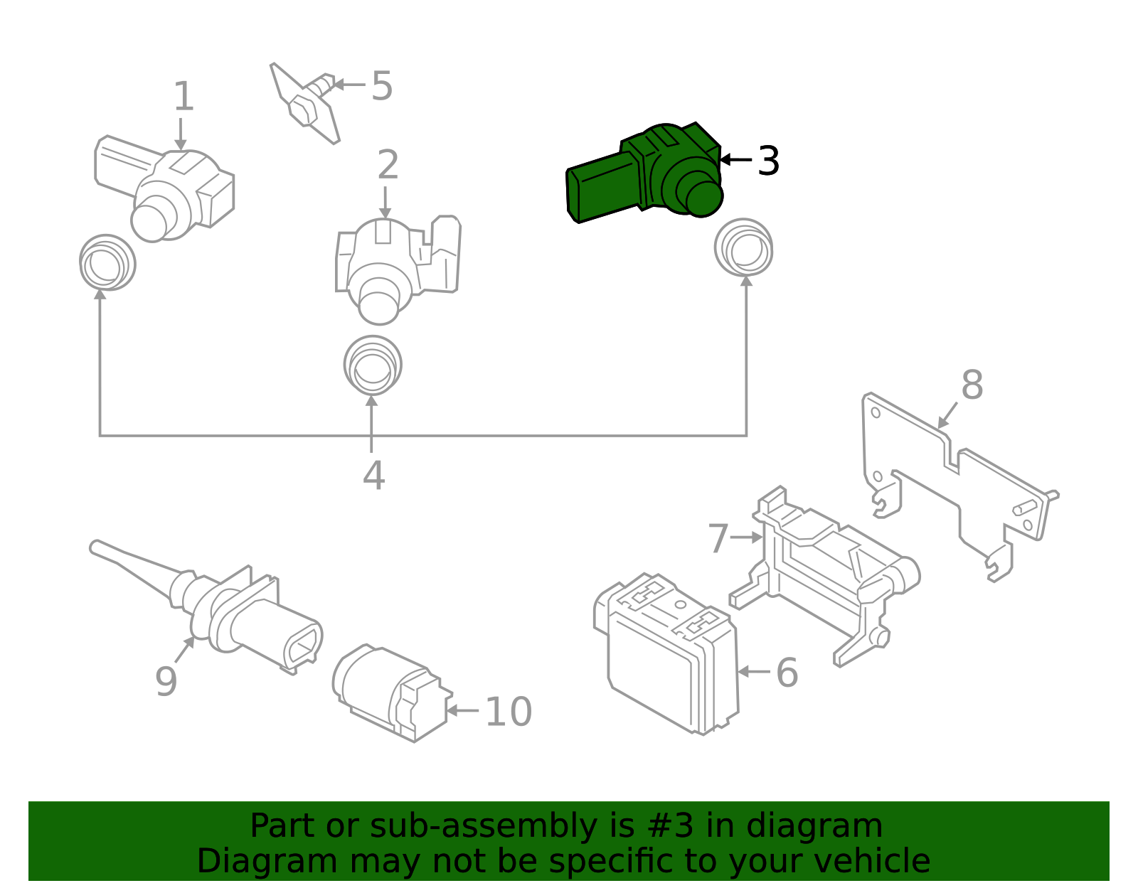 Ultrasonic Sensor Glacier S 662010 (66-20-9-827-007)