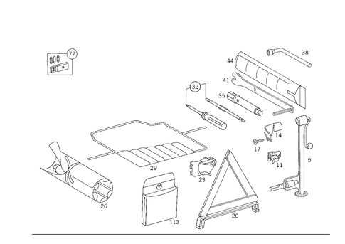 Tools and Accessories for 1991 Mercedes-Benz 500SL #2