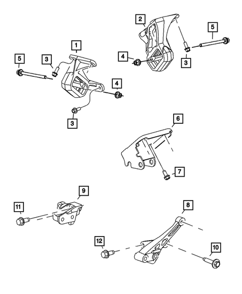 Engine Mounting for 2005 Dodge Dakota #0