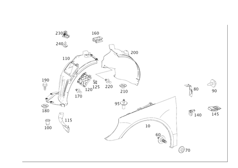 Front Fender for 2007 Mercedes-Benz R350 #0