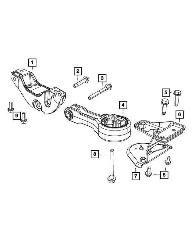 5147257AD - 2.4L Gas; Engine: Engine Mount Bracket for Mopar Image image