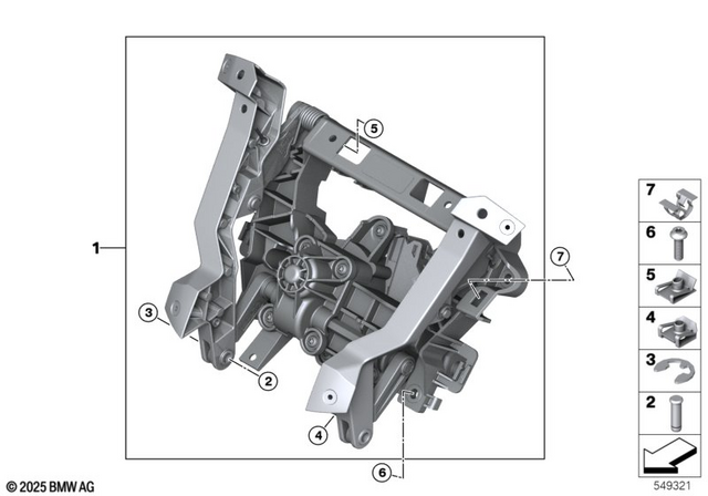 46637701542 - Frame and Mounting Parts: Connecting Pin -  for BMW-Motorrad Image