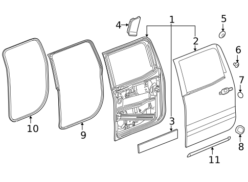 Door & Components for 2024 Chevrolet Silverado 2500 HD #3