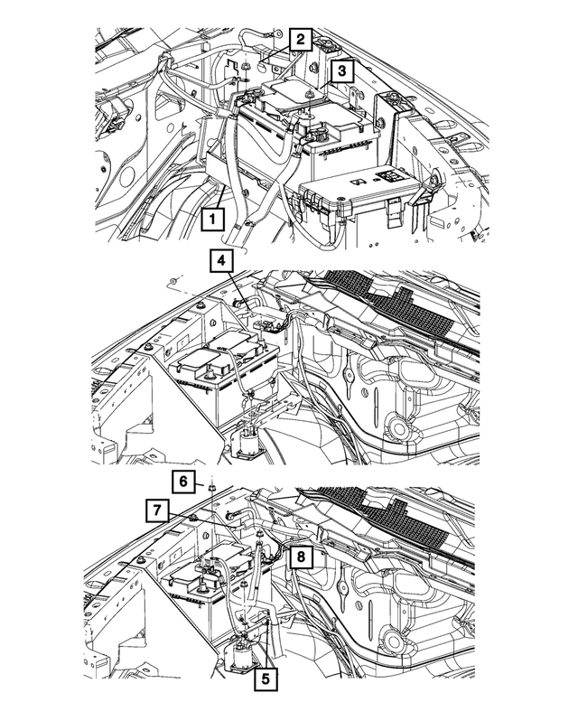 68078726AA - Electrical: Battery Negative Wiring, Right Side for Mopar Image