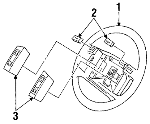 Steering Wheel & Trim for 1995 Ford Crown Victoria #0