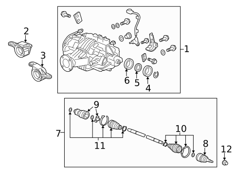 Axle & Differential for 2015 Acura MDX #0