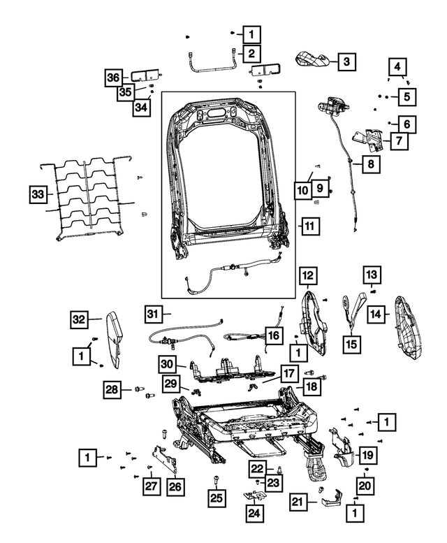 « 68568840AB – Interior Trim : Siège Avant CÂble pour Mopar Image »