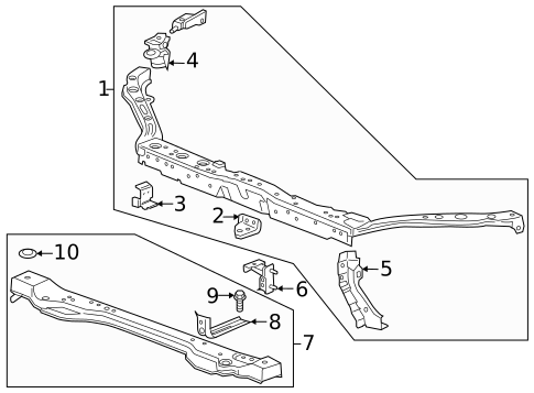 Radiator Support for 2016 Chevrolet Trax #0