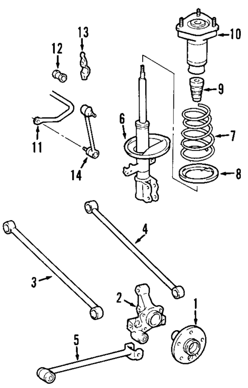 Rear Suspension for 2006 Toyota Highlander #0