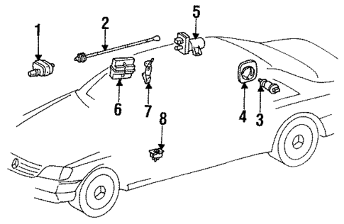 Front Seat Components for 1998 Mercedes-Benz CL600 #0