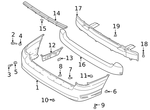 Bumper & Components - Rear for 2003 Kia Sedona #0
