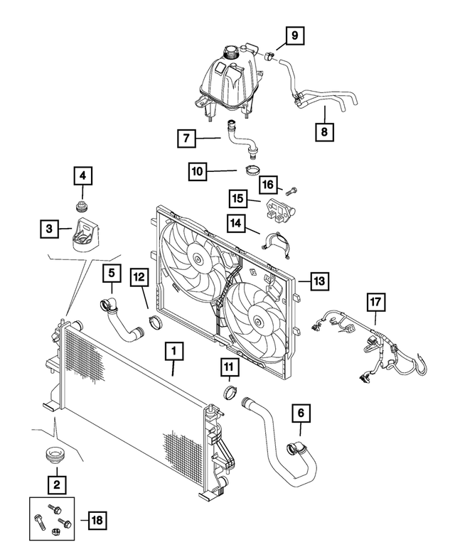 « 68133094AA – Cooling : Goupilles De Fixation Du Radiateur Ensemble De Goupilles De RÉparation pour Mopar Image »
